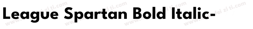League Spartan Bold Italic字体转换